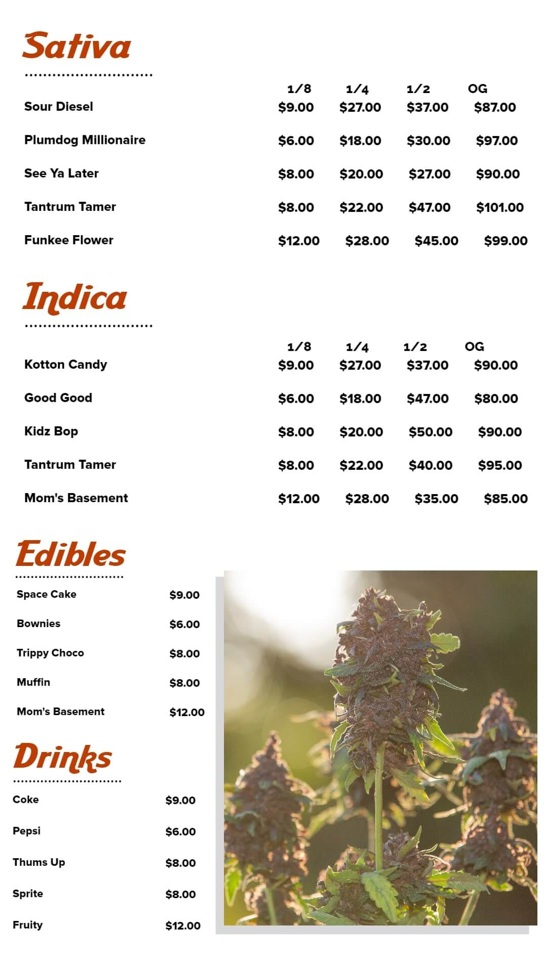 Pre Pay Program Saves you MONEY - Cannabis Menu by TheShamelessPlugs -  Cannabis in Lithonia, Georgia
