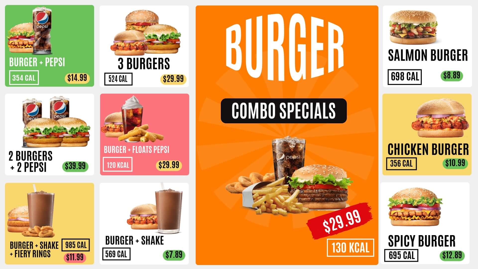 display calorie counts on digital menu boards