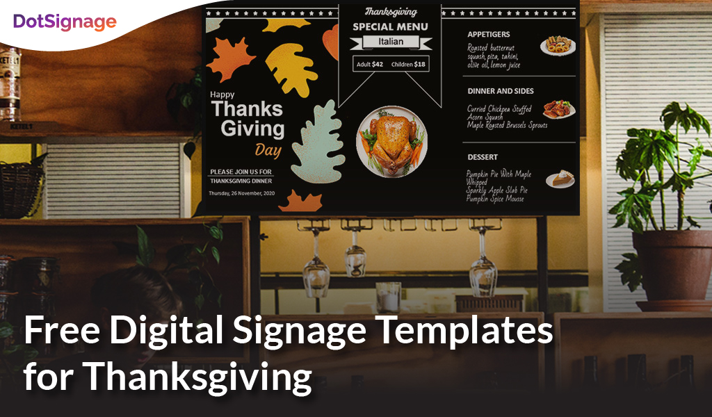 free digital signage templates for thanksgiving