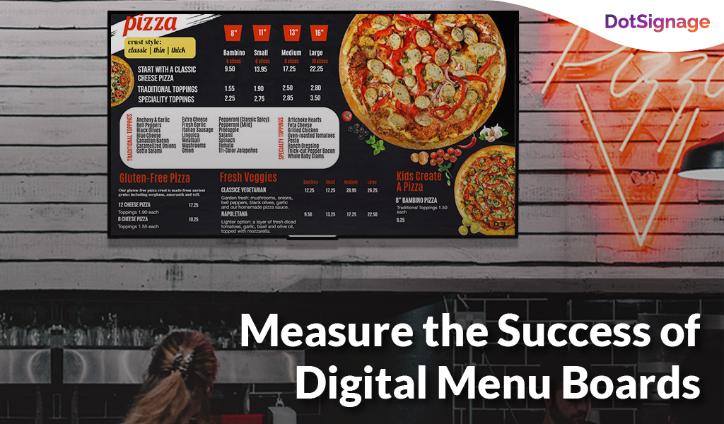 measure the success of digital menu boards