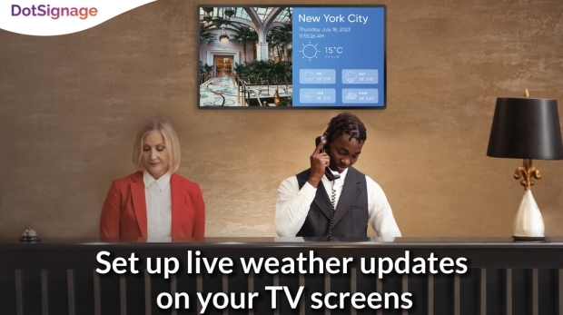 display live weather on tv screen