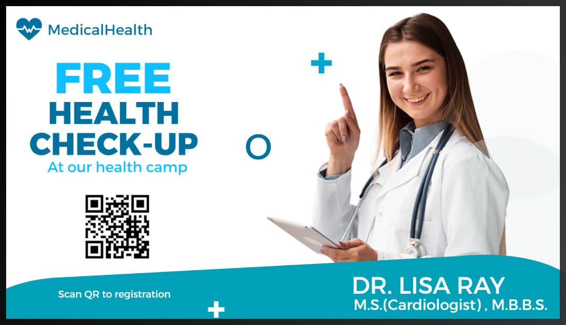 healthcare offer promotion signage template