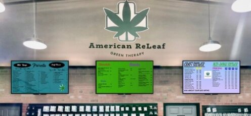 american releaf digital tv screen menu