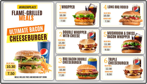 burger menu boards 5