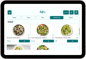 digital menu ordering for restaurant