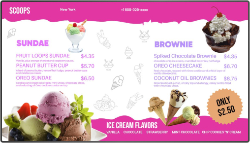 ice cream menu board 1
