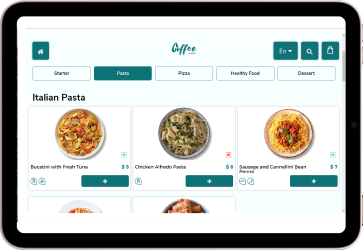 tablet ordering digital menu