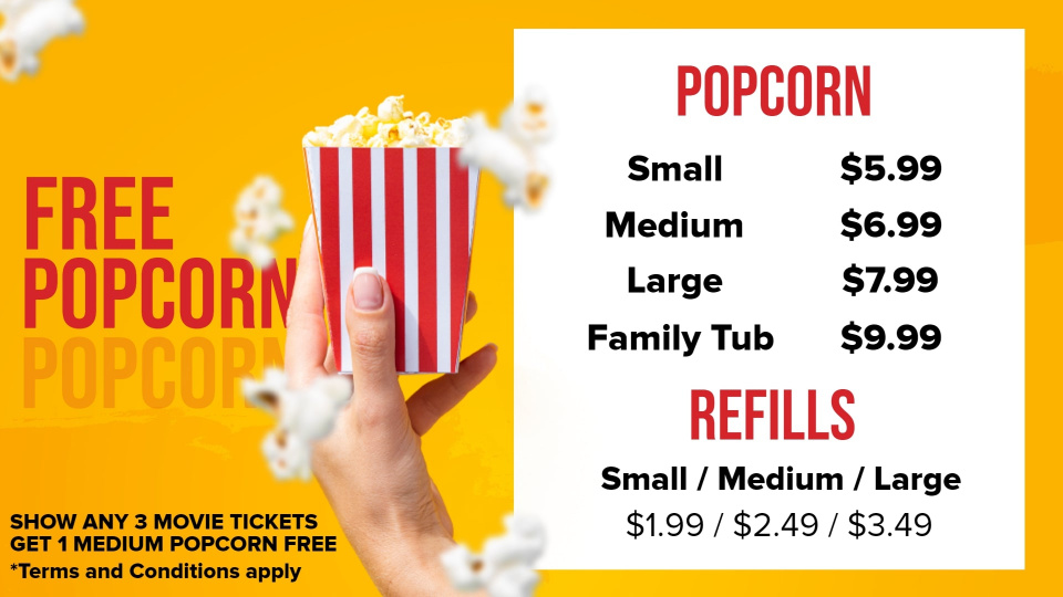 popcorn offer digital display menu idea
