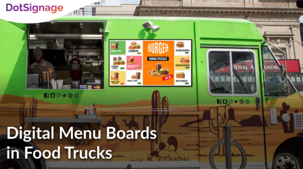 digital menu boards for food trucks to display attractive menus