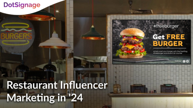 display your restaurant social media campaign on digital signage
