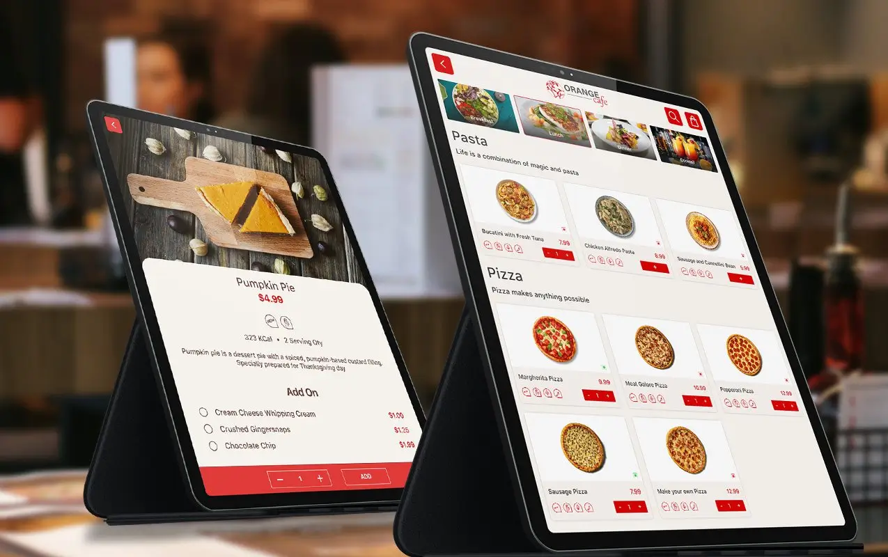 tablet digital menu